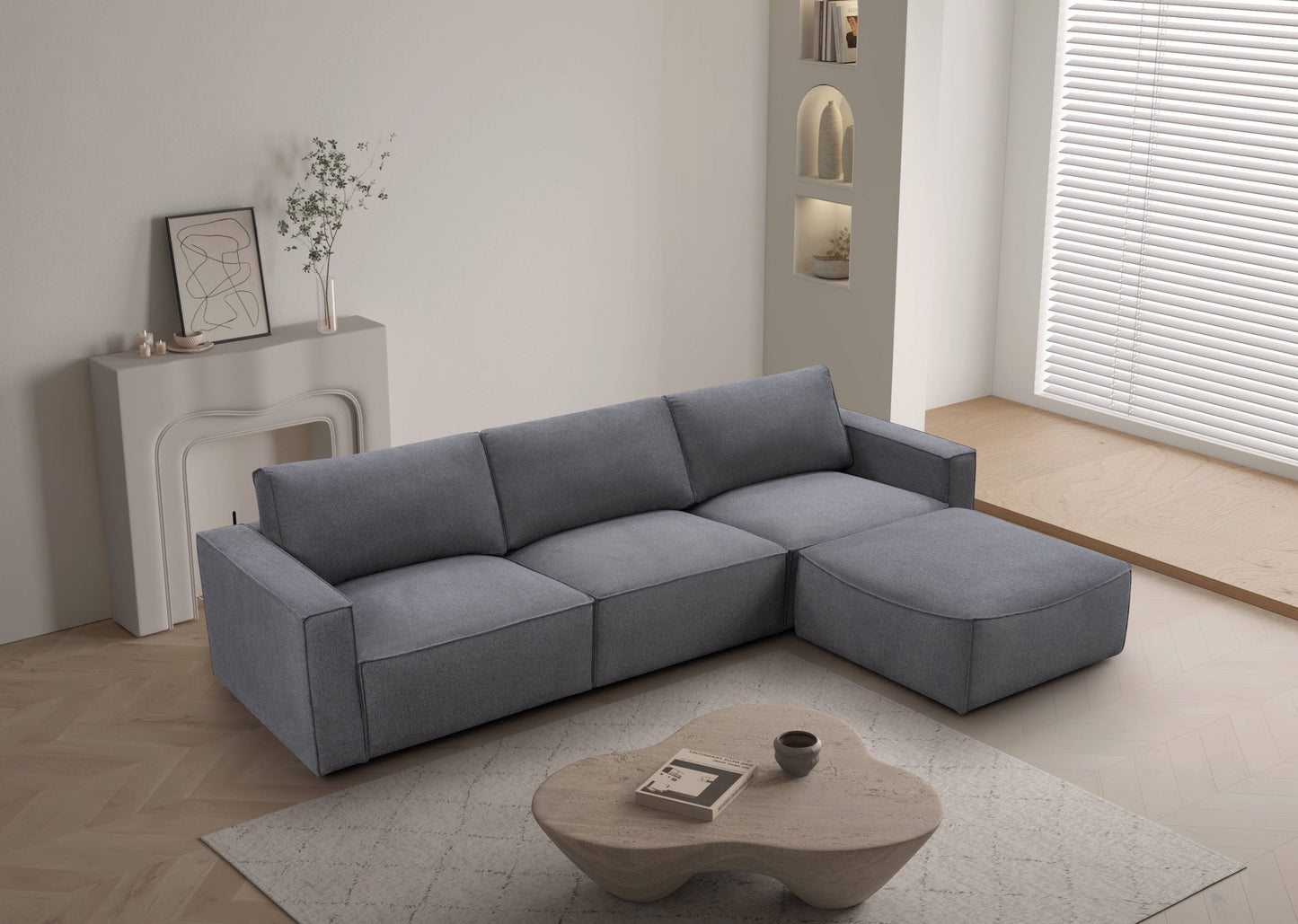 Canapé en tissu - Elk Hazy