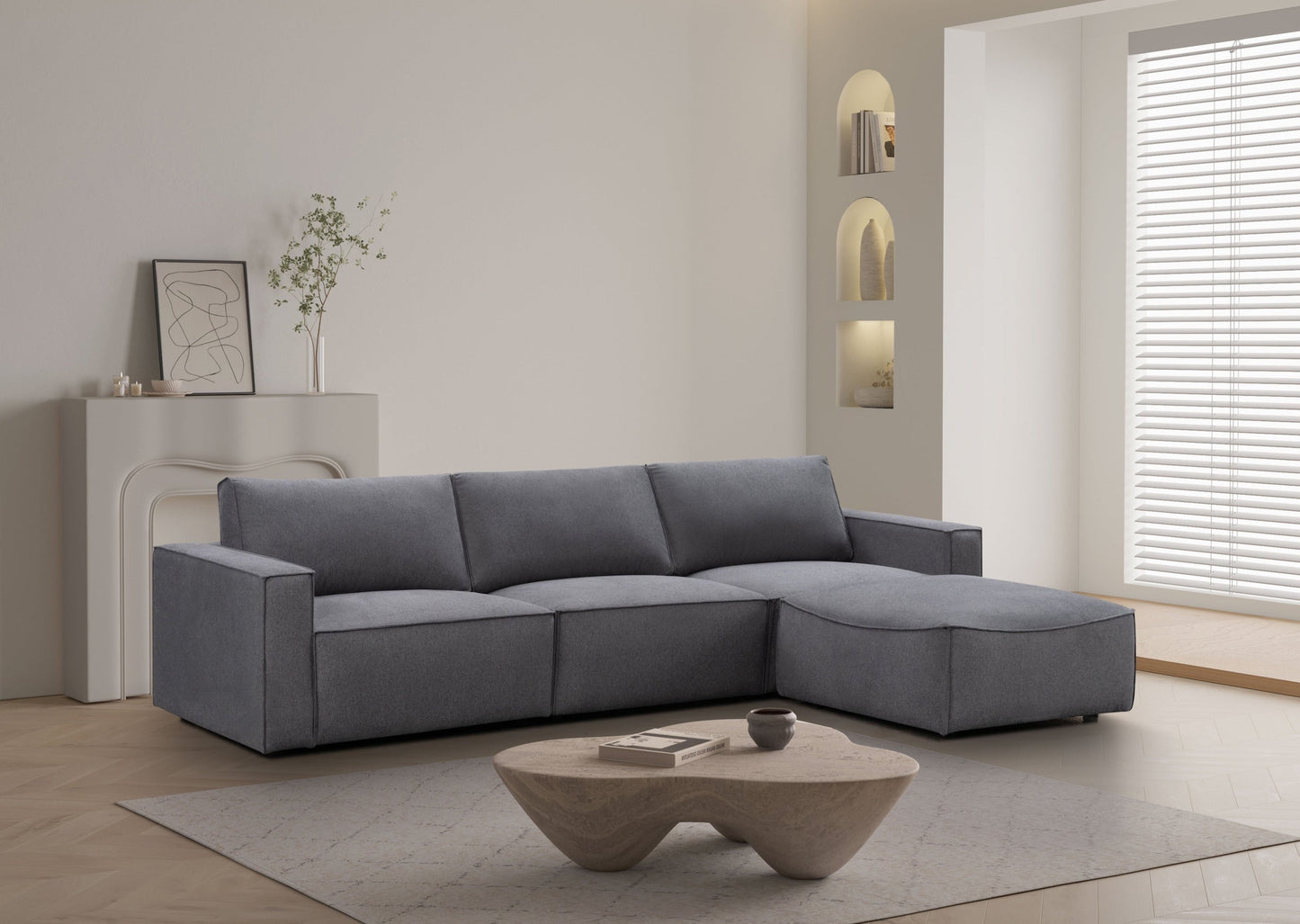 Canapé en tissu - Elk Hazy