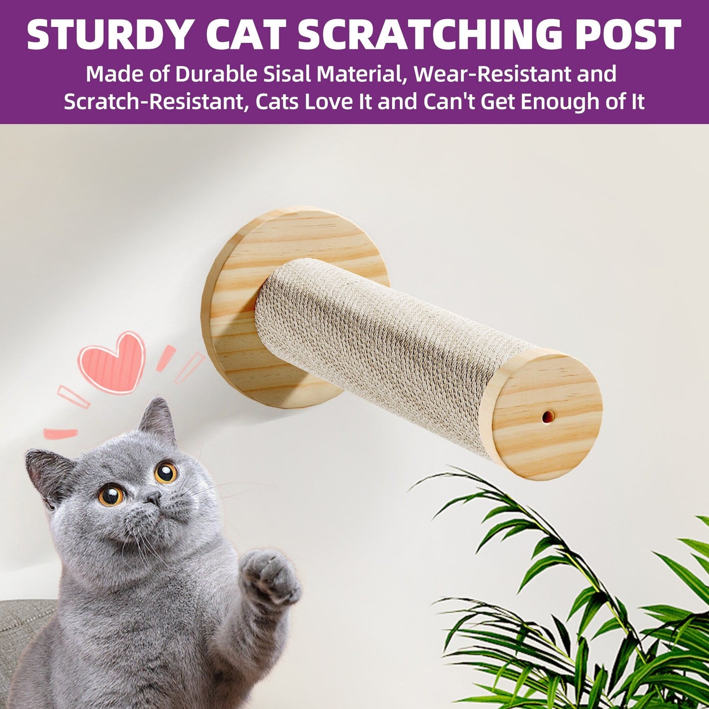 Ensemble d'étagères murales pour chat Moasis Ensemble d'escalade pour chat en bois fixé au mur