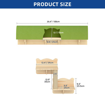 Ensemble d'étagères murales pour chat Moasis Ensemble d'escalade pour chat en bois fixé au mur