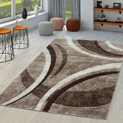 Tapis moderne pour salon au design abstrait