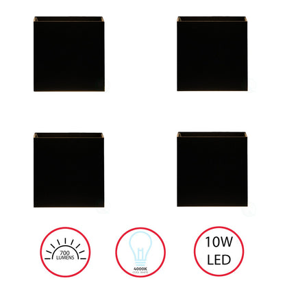 Modern Wall Sconce LED Waterproof Wall Lamp Aluminum with Adjustable Beam 10-Watt 4000K Cool White Indoor Outdoor