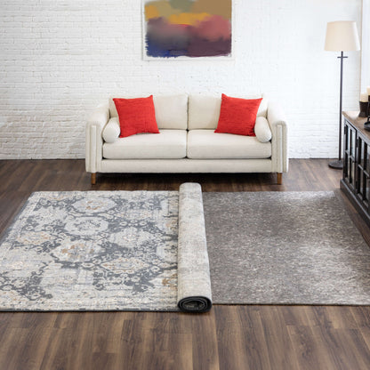 Mohawk Home Tapis antidérapant en feutre épais de 1,27 cm, réversible - Gris