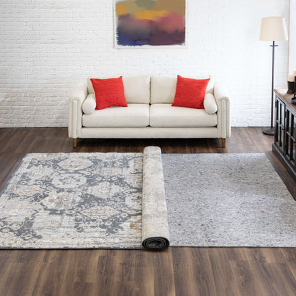 Mohawk Home Tapis antidérapant en feutre épais de 9,5 mm, réversible - Gris