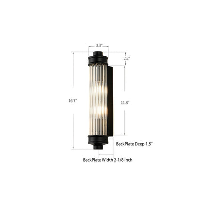 Nordic Postmodern Wall Sconce, European Wall Light in Simple Vintage Glass Crystal