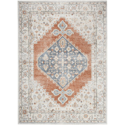 Tapis persan vieilli Nourison Abby lavable en machine pour l'intérieur uniquement