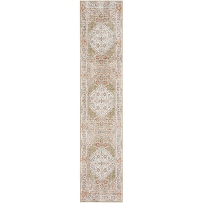 Tapis persan vieilli Nourison Abby lavable en machine pour l'intérieur uniquement