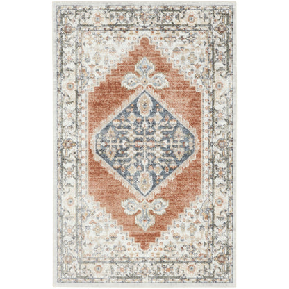 Tapis persan vieilli Nourison Abby lavable en machine pour l'intérieur uniquement