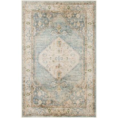 Tapis persan vieilli Nourison Abby lavable en machine pour l'intérieur uniquement