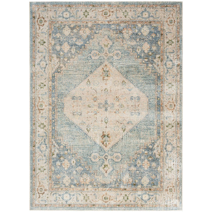 Tapis persan vieilli Nourison Abby lavable en machine pour l'intérieur uniquement