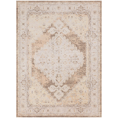Tapis persan vieilli Nourison Abby lavable en machine pour l'intérieur uniquement