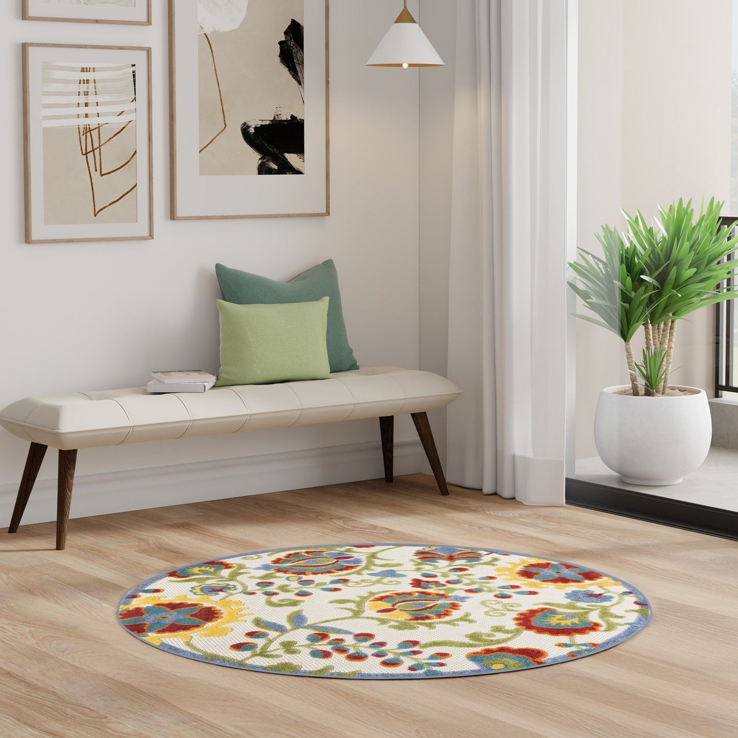 Tapis floral d'intérieur/extérieur Nourison Alice