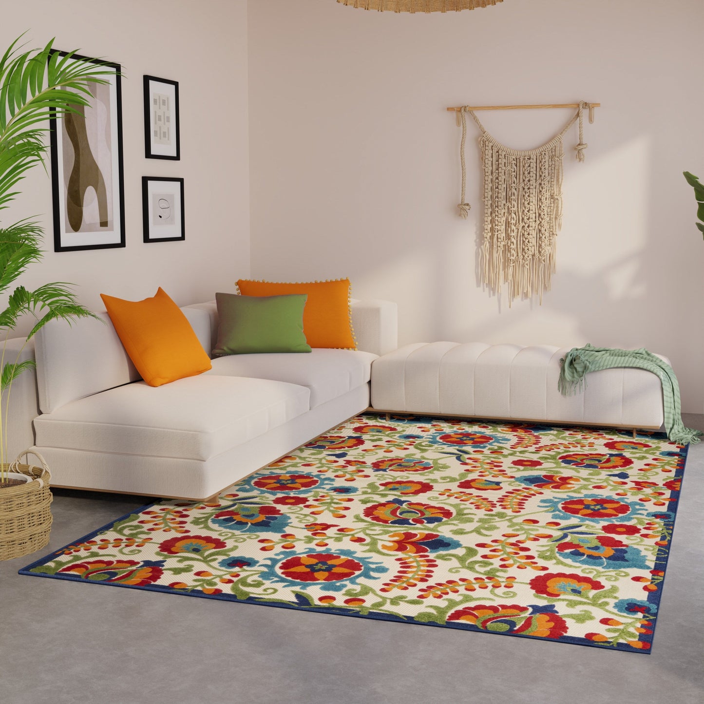 Tapis floral d'intérieur/extérieur Nourison Alice