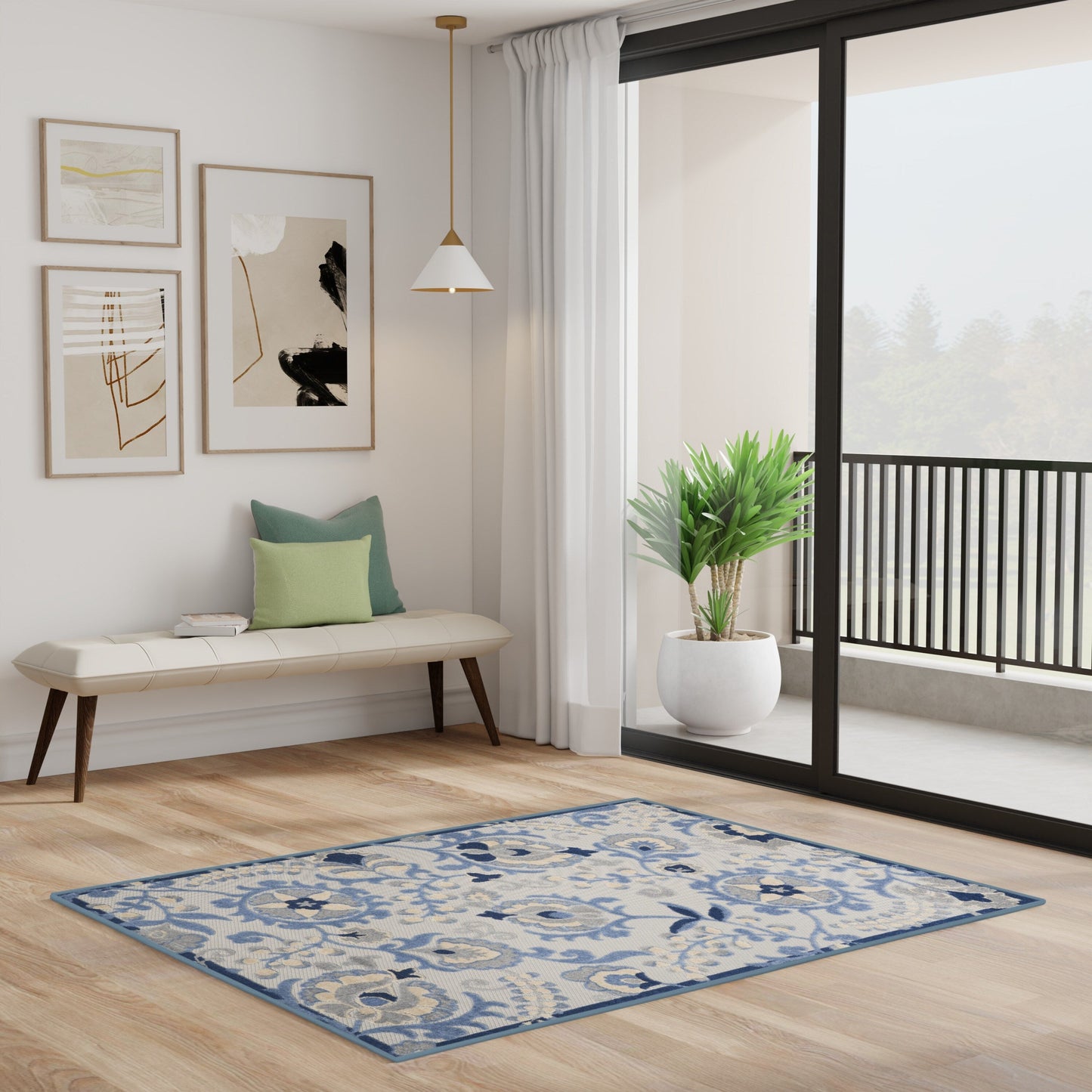 Tapis floral d'intérieur/extérieur Nourison Alice