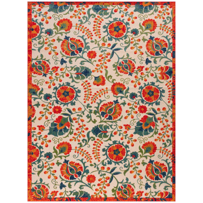 Tapis floral d'intérieur/extérieur Nourison Alice