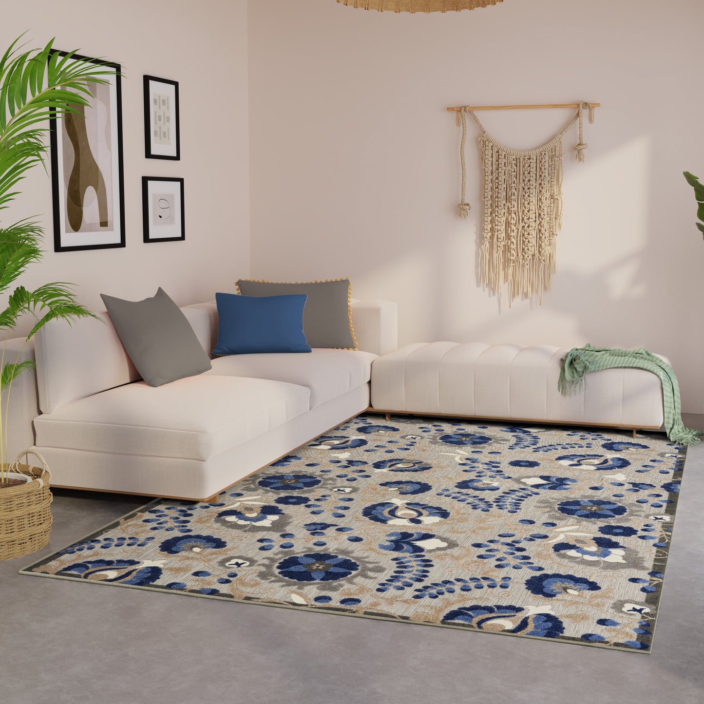 Tapis floral d'intérieur/extérieur Nourison Alice