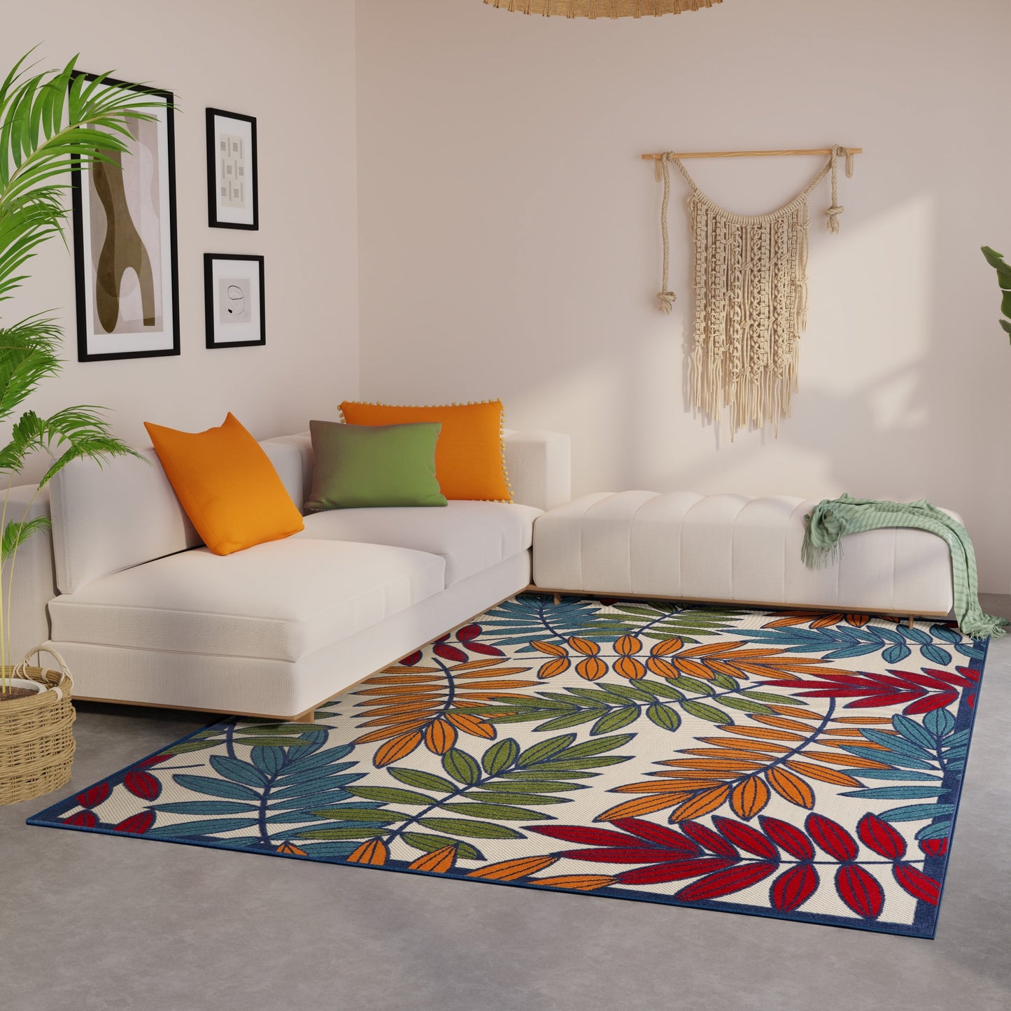 Tapis floral d'intérieur/extérieur Nourison Alice