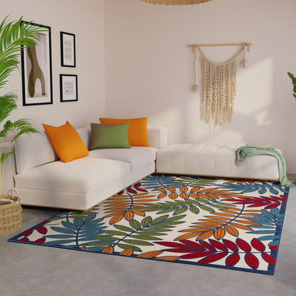 Tapis floral d'intérieur/extérieur Nourison Alice