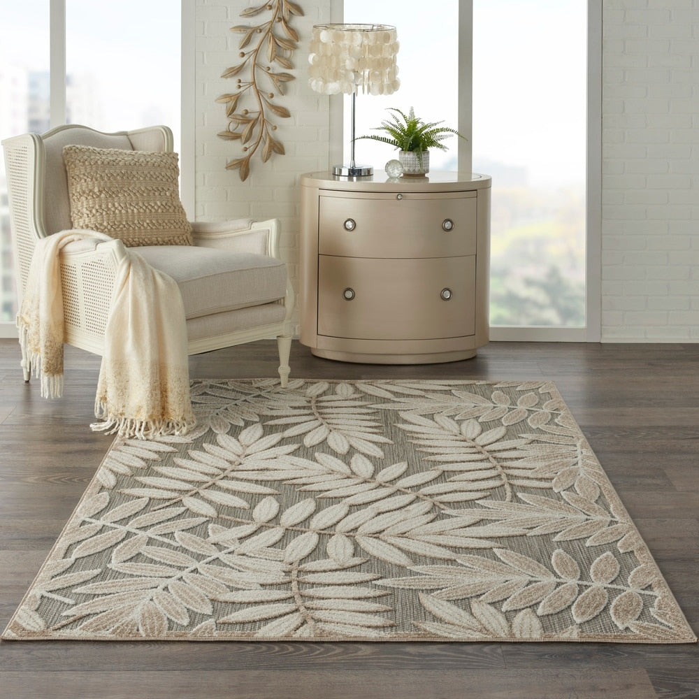 Nourison Aloha Leaf Print Vibrant Indoor/Outdoor Area Rug
