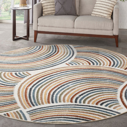 Tapis Nourison Astra lavable en machine avec motif intégral