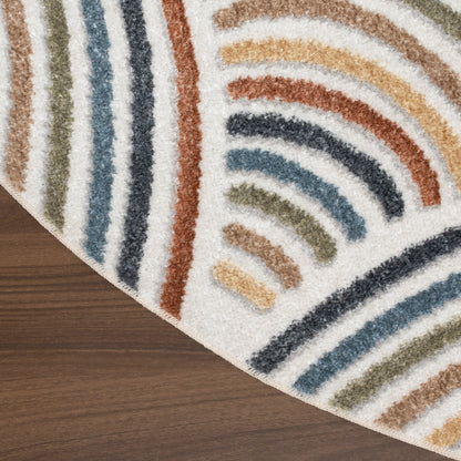 Tapis Nourison Astra lavable en machine avec motif intégral