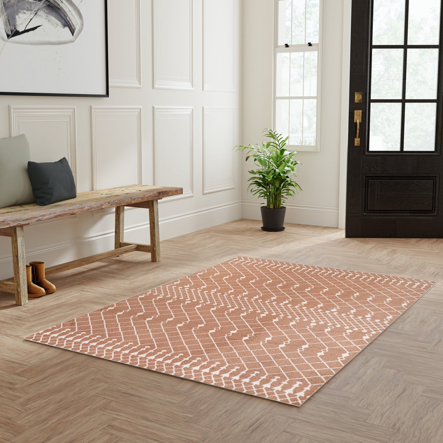 Tapis marocain lavable en machine Nourison Astra