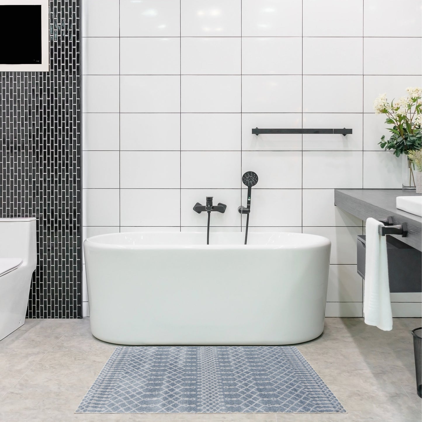 Tapis marocain lavable en machine Nourison Astra