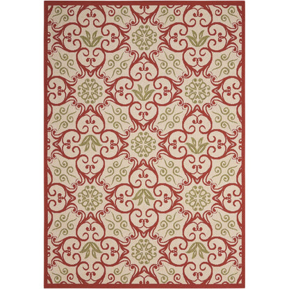 Tapis d'intérieur/extérieur géométrique floral des Caraïbes Nourison