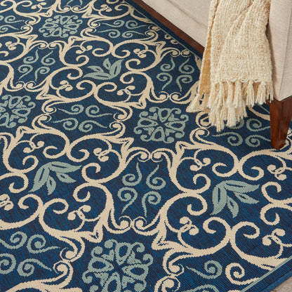 Tapis d'intérieur/extérieur géométrique floral des Caraïbes Nourison