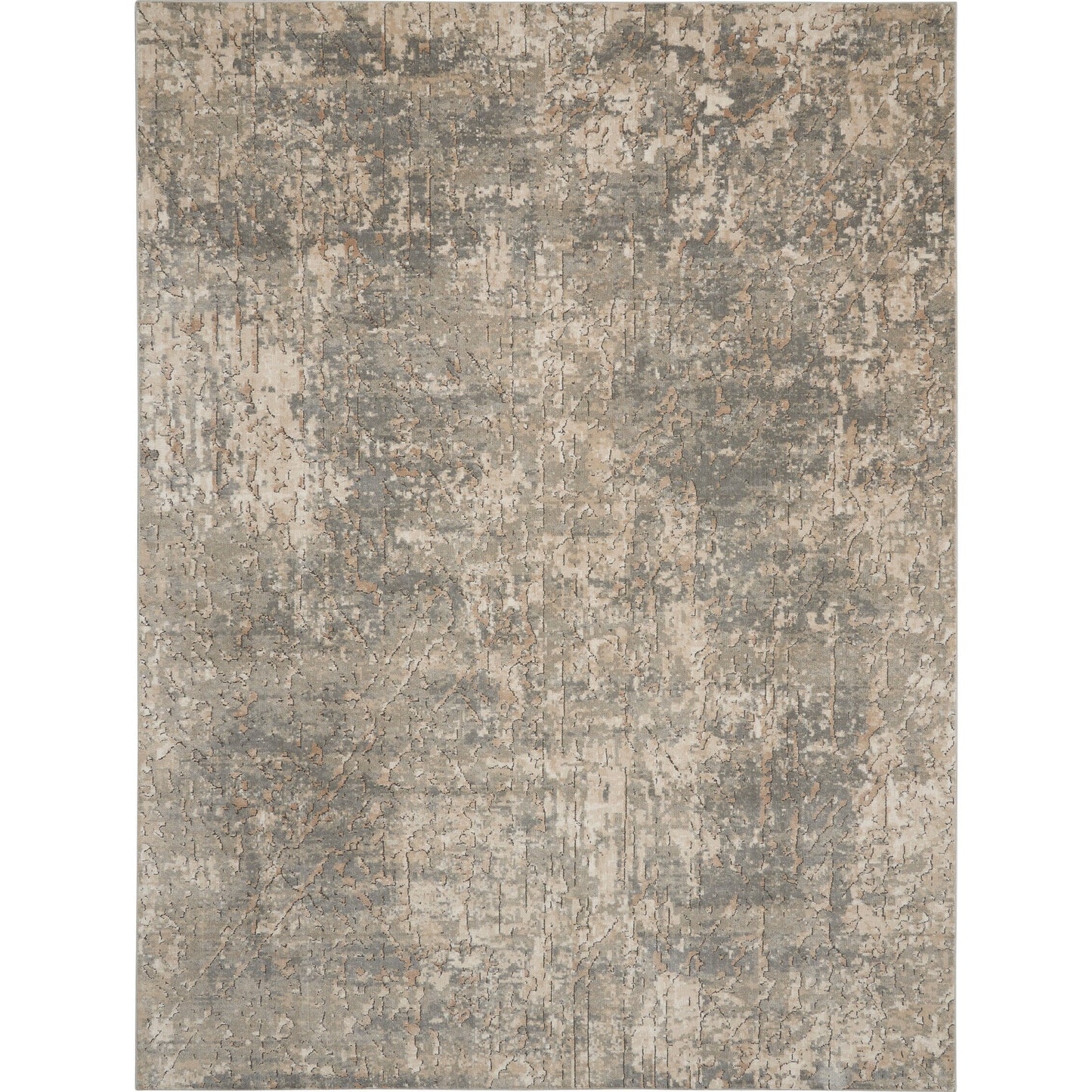 Tapis Nourison Concerto à effet vieilli abstrait beige et gris