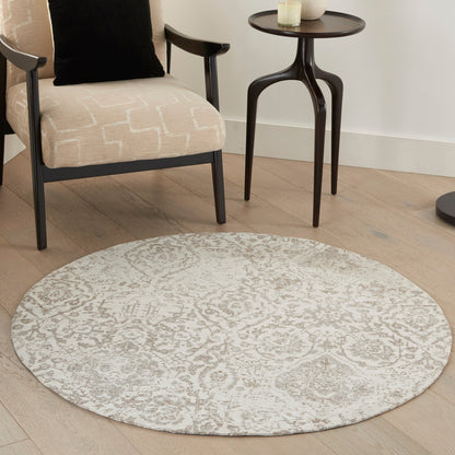 Tapis contemporain Nourison Damask vieilli