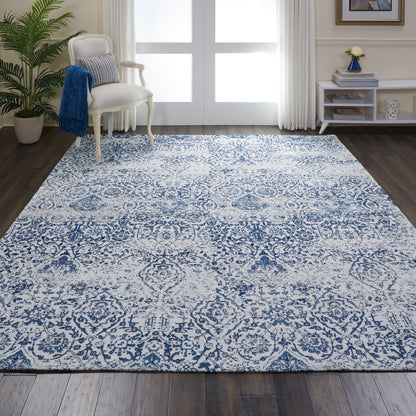 Tapis contemporain Nourison Damask vieilli