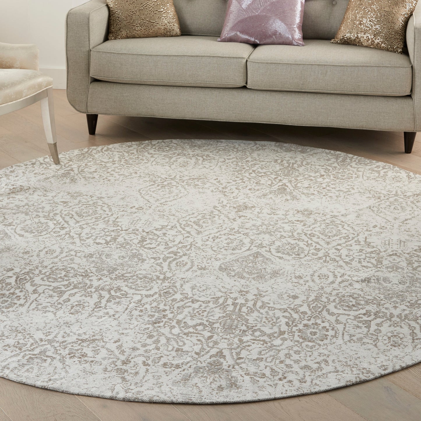 Tapis contemporain Nourison Damask vieilli