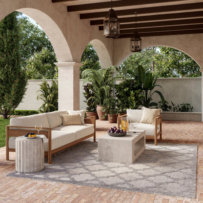 Tapis marocain en treillis Nourison, facile d'entretien, pour intérieur et extérieur