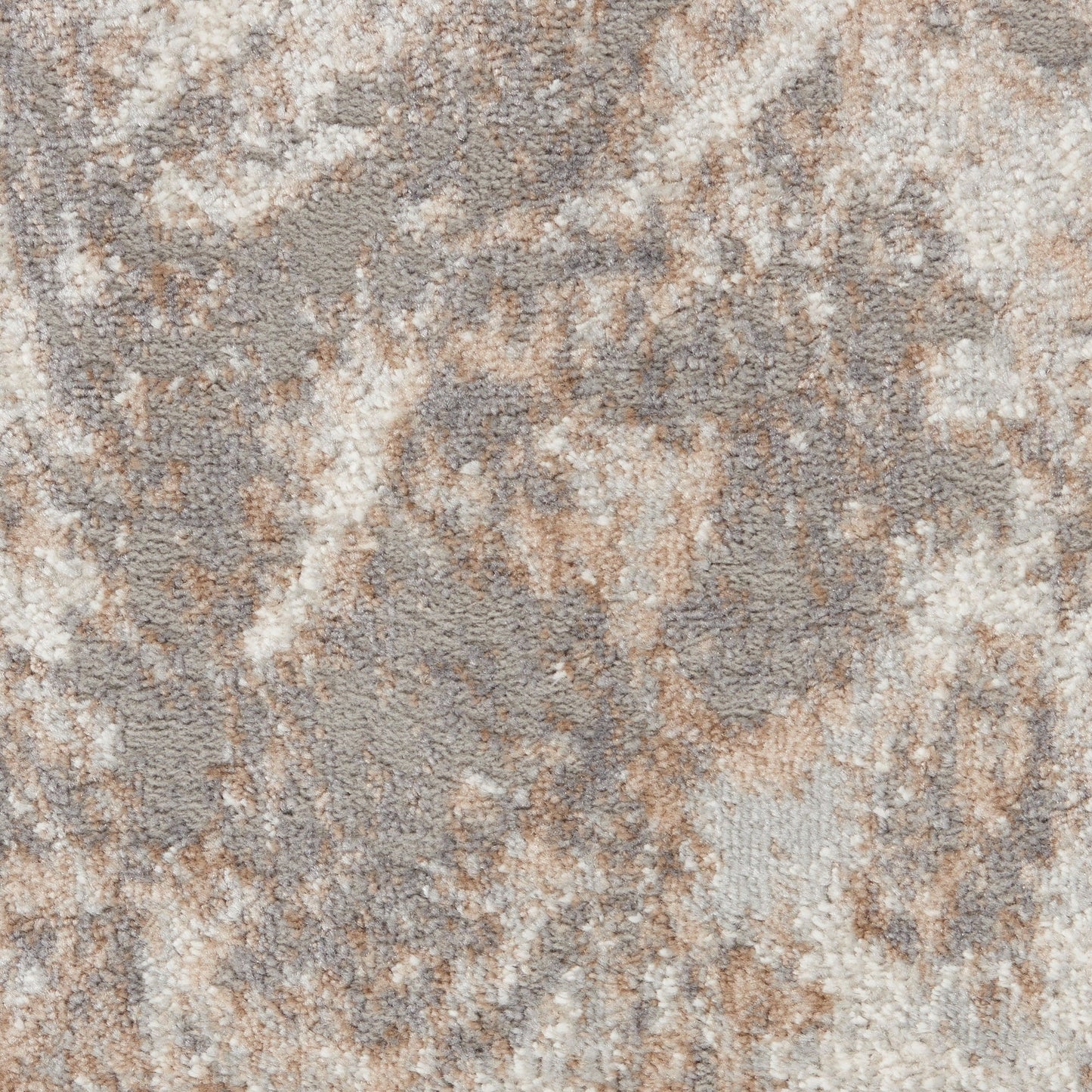 Tapis moderne abstrait gris ivoire Nourison Elation