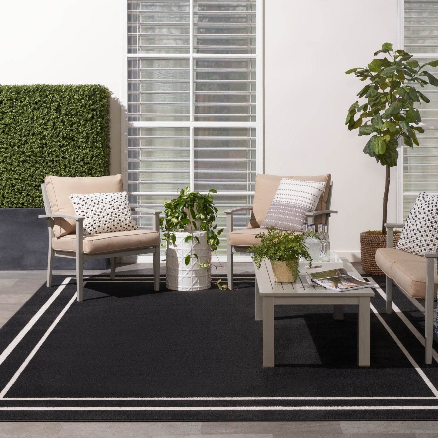 Nourison Essentials Indoor/Outdoor Solid Area Rug