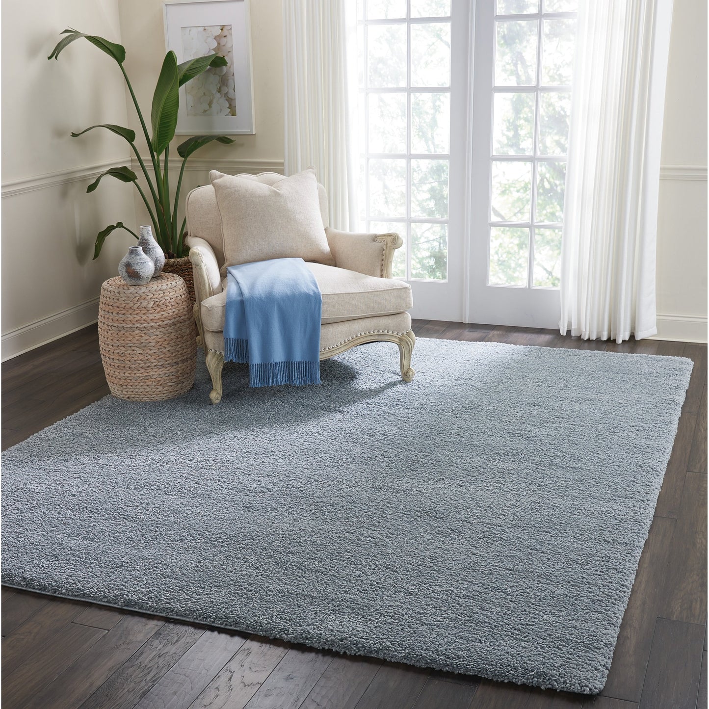 Tapis moderne en peluche solide Nourison Malibu Shag