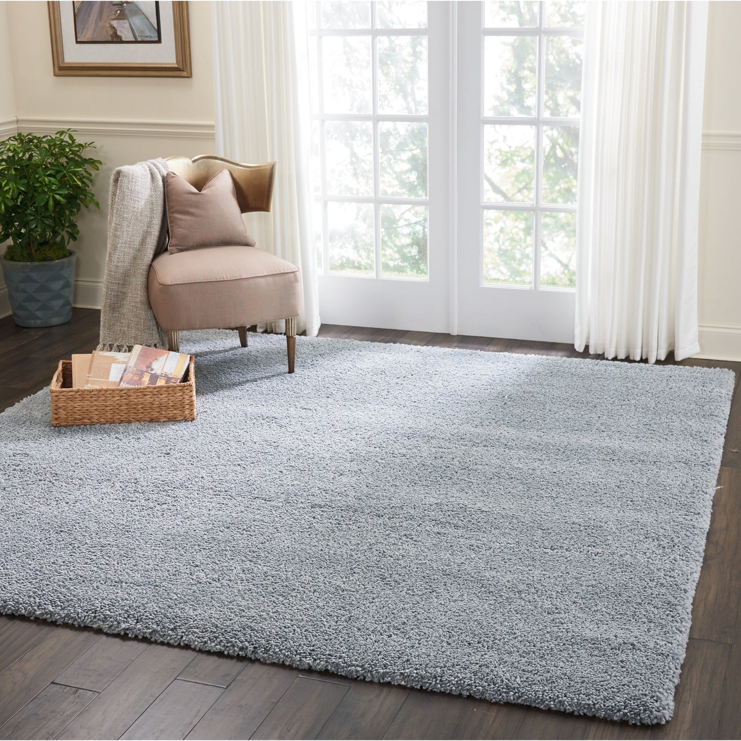 Tapis moderne en peluche solide Nourison Malibu Shag