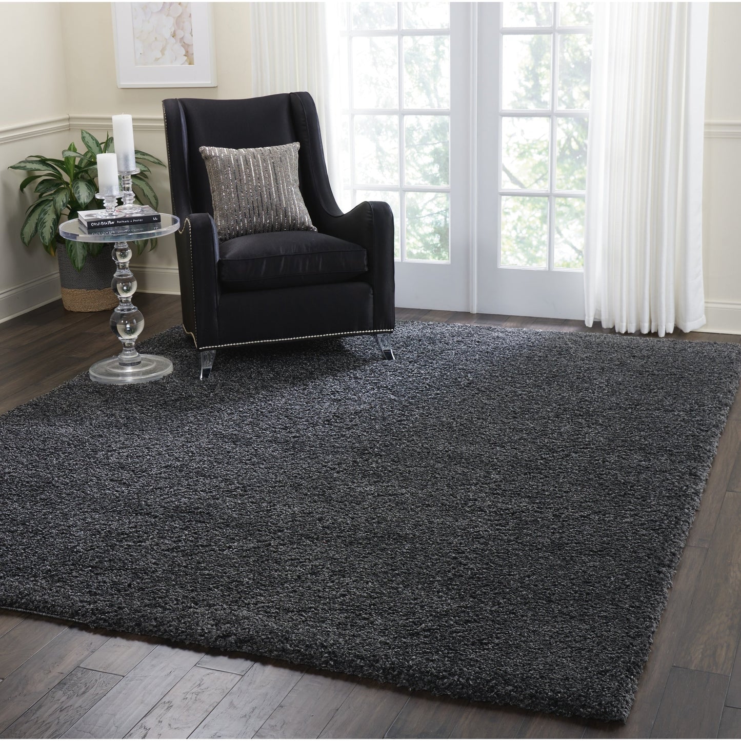 Tapis moderne en peluche solide Nourison Malibu Shag