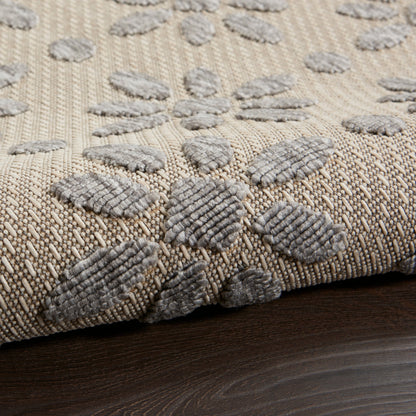 Tapis d'intérieur et d'extérieur géométrique moderne à motif floral et haut-bas Nourison Palamos