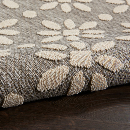 Tapis d'intérieur et d'extérieur géométrique moderne à motif floral et haut-bas Nourison Palamos