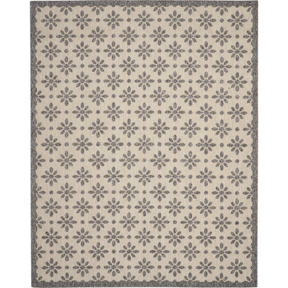 Tapis d'intérieur et d'extérieur géométrique moderne à motif floral et haut-bas Nourison Palamos