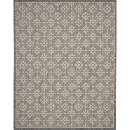 Tapis d'intérieur et d'extérieur géométrique moderne à motif floral et haut-bas Nourison Palamos