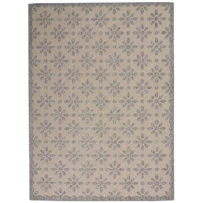 Tapis d'intérieur et d'extérieur géométrique moderne à motif floral et haut-bas Nourison Palamos