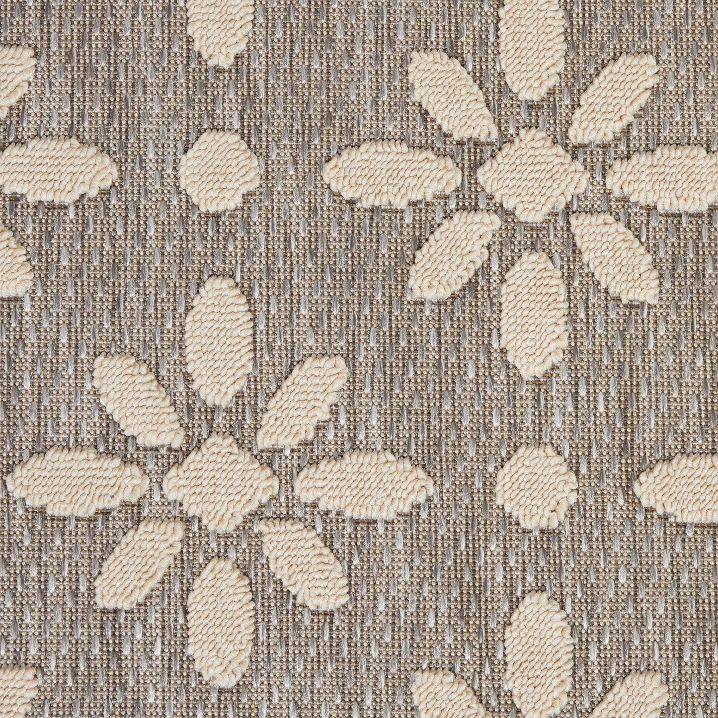 Tapis d'intérieur et d'extérieur géométrique moderne à motif floral et haut-bas Nourison Palamos