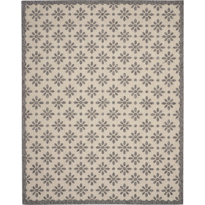 Tapis d'intérieur et d'extérieur géométrique moderne à motif floral et haut-bas Nourison Palamos