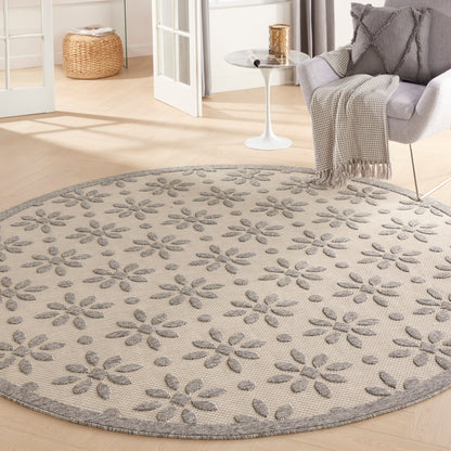 Tapis d'intérieur et d'extérieur géométrique moderne à motif floral et haut-bas Nourison Palamos