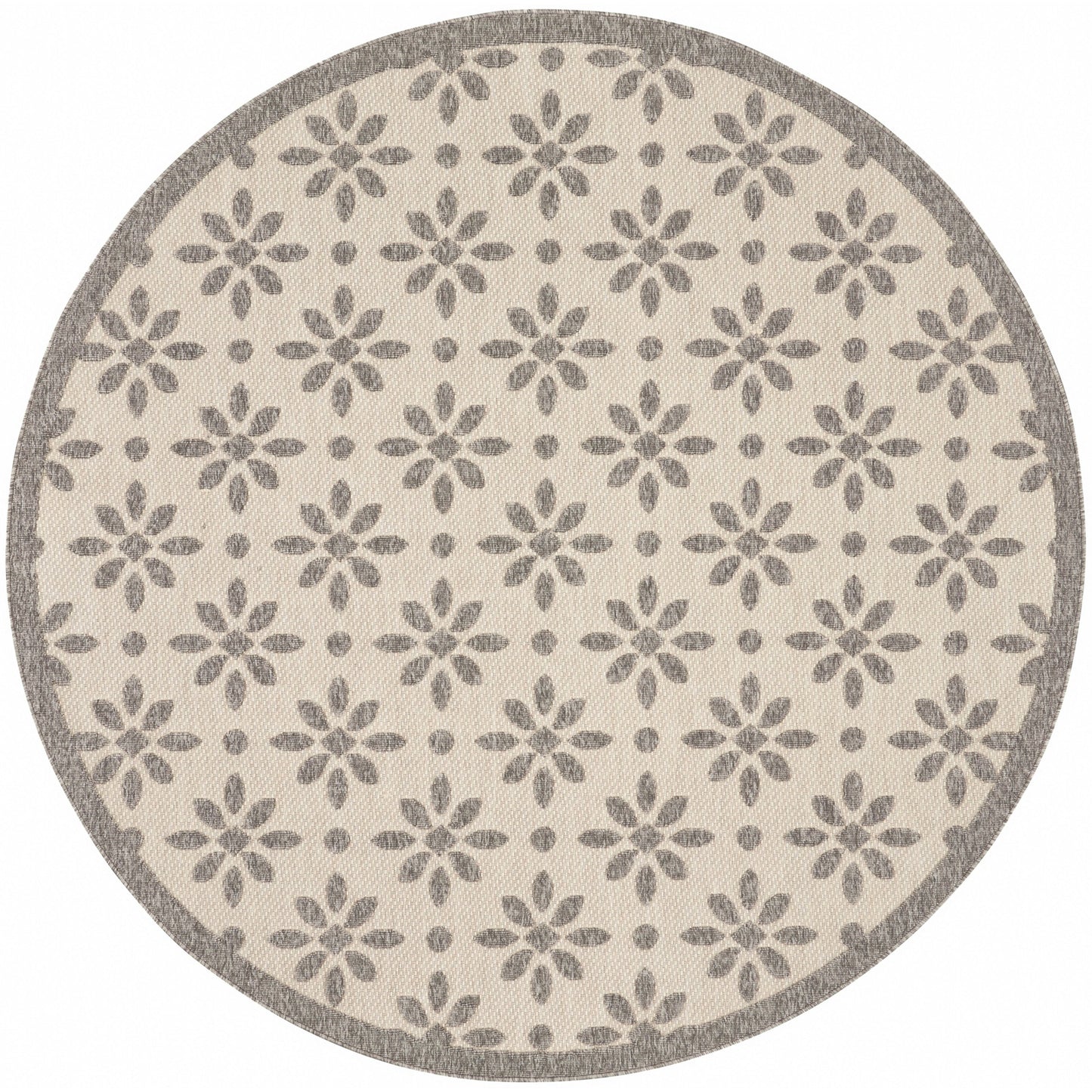 Tapis d'intérieur et d'extérieur géométrique moderne à motif floral et haut-bas Nourison Palamos