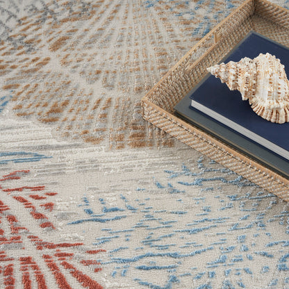 Tapis Nourison Pompéi Coastal Beach Coquillages et corail