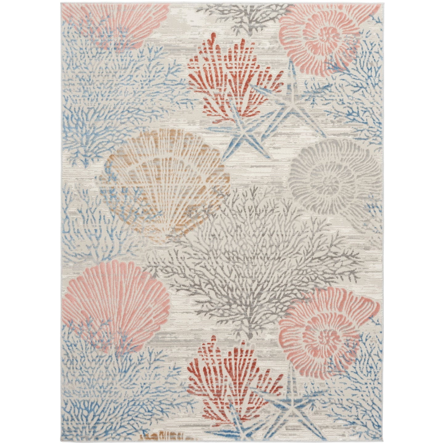 Tapis Nourison Pompéi Coastal Beach Coquillages et corail